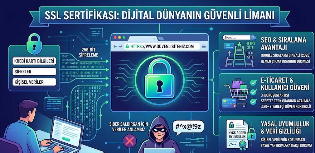 2026 Yılında Web Siteniz İçin Neden SSL Sertifikası Almalısınız? (SEO ve Güvenlik Etkisi)